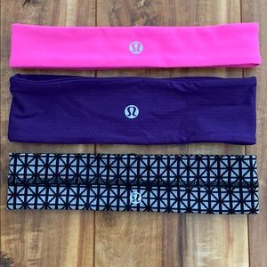 3 lulu lemon headbands